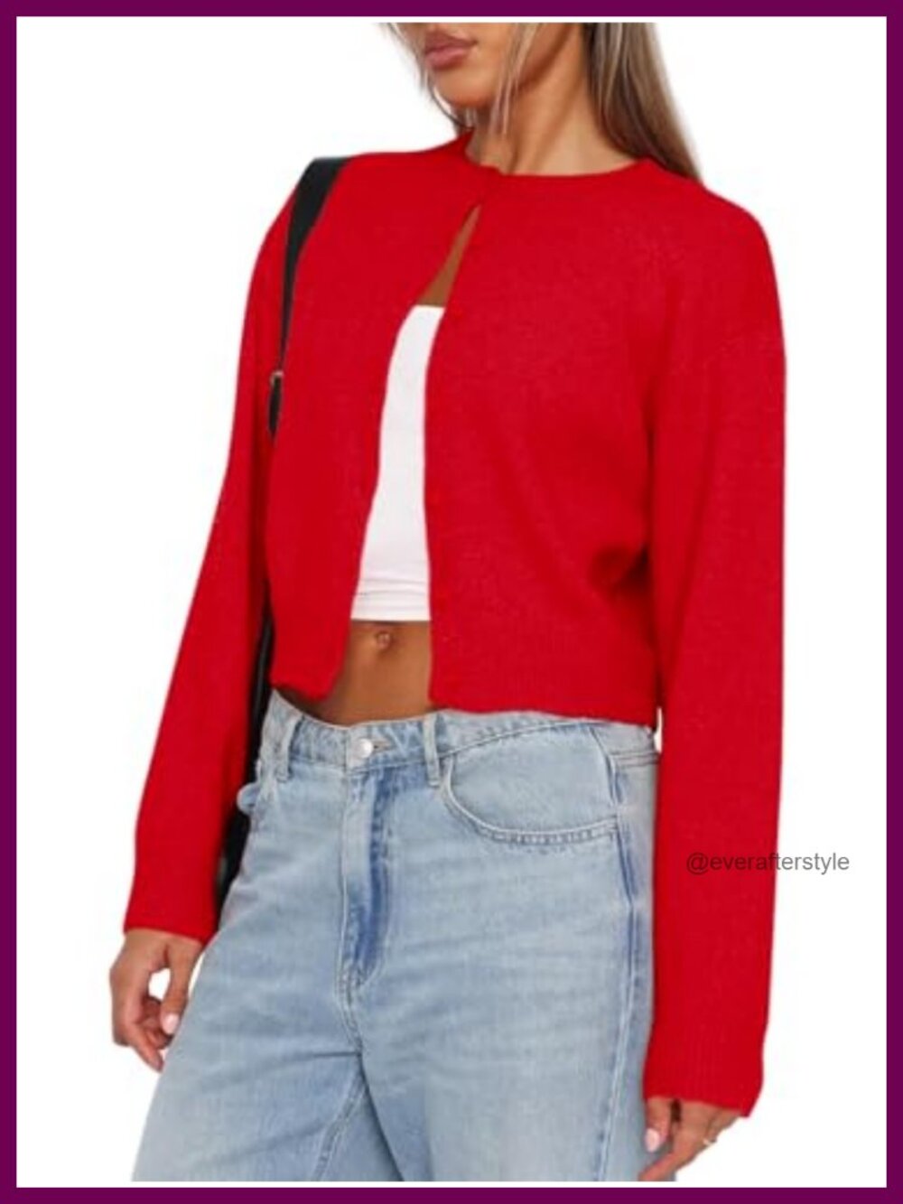 Cropped Cardigan Long Sleeve Button Up Sweater Women